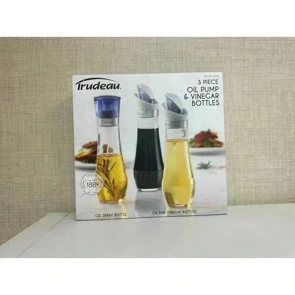 Trudeau 3 Piece Oil and Vinegar Bottles